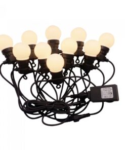 Αδιάβροχο φωτιστικό γιρλάντα 5m με 10 λάμπες Θερμό λευκό 3000Κ 24V V-TAC – 217436