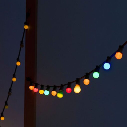 Αδιάβροχο φωτιστικό γιρλάντα 10m με 20 λάμπες RGB+Κίτρινο V-TAC – 7438