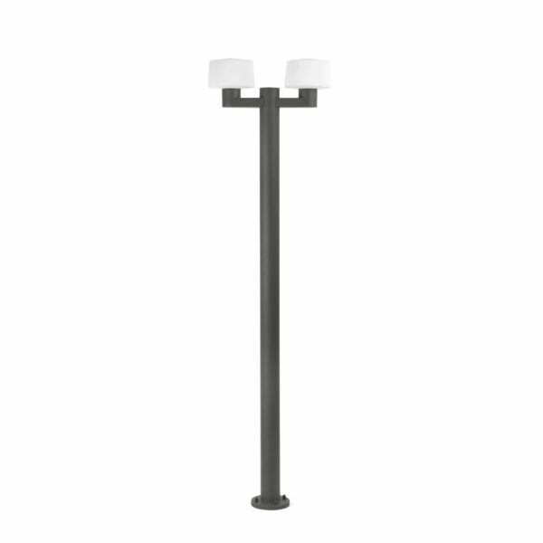 MUFFIN DARK GREY LAMPPOST 2XE27 FARO - 74435F2-04