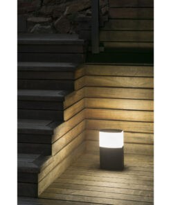 DATNA DARK GREY POST LAMP 1 X E27 H29cm FARO – 74441