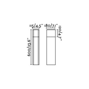 DATNA DARK GREY BEACON 1 X E27 H60 CM FARO – 74442