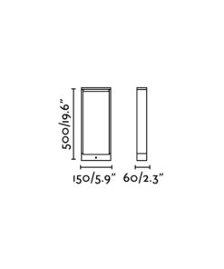 ALP DARK GREY BEACON LAMP LED 7W 3000K H50cm FARO – 74451