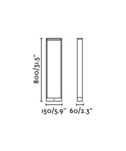 ALP DARK GREY BEACON LAMP LED 7W 3000K H80cm FARO – 74452