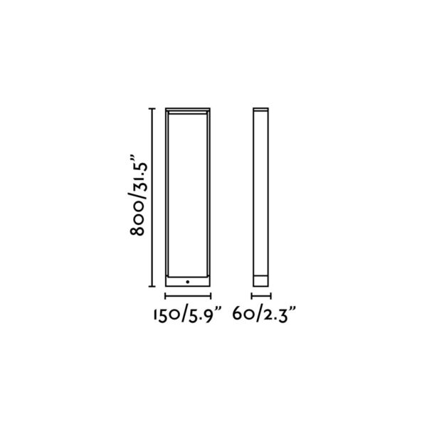 ALP DARK GREY BEACON LAMP LED 7W 3000K H80cm FARO – 74452