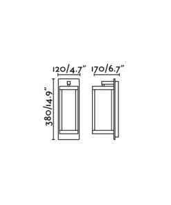 KERALA DARK GREY WALL LAMP LED FARO – 74453