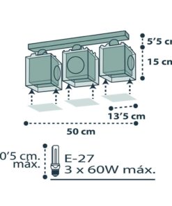 The Pirates τρίφωτο παιδικό φωτιστικό οροφής Ango – 74553