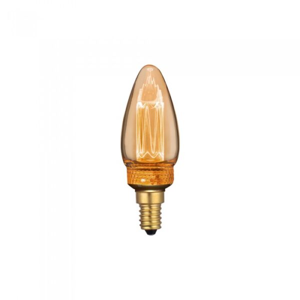 LED Λάμπα E14 Κερί 2W Filament Amber V-TAC 300° 65lm Θερμό 1800Κ – 217472