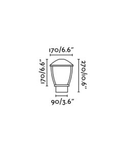 MINI WILMA DARK GREY POST LAMP 1 X E27 FARO – 74997