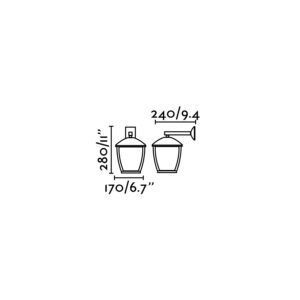 MINI WILMA DARK GREY WALL LAMP 1 X E27 FARO – 74998