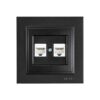 ΠΡΙΖΑ DATA CAT 6 RJ 45 ΔΙΠΛΗ ΜΑΥΡΟ EUROLAMP – 152-10341