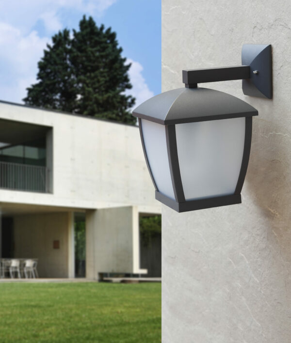 WILMA DARK GREY WALL LAMP 1 X E27 FARO – 75000