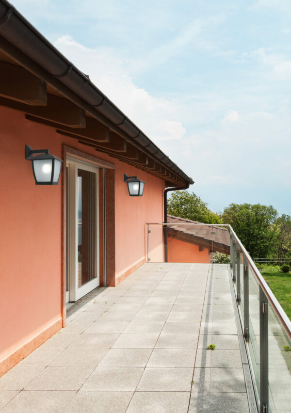 WILMA DARK GREY WALL LAMP 1 X E27 FARO – 75000