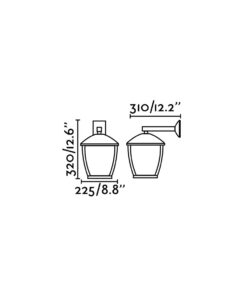 WILMA DARK GREY WALL LAMP 1 X E27 FARO – 75000