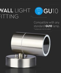 Επιτοίχιο φωτιστικό GU10, μεταλλικό, συμβατό με λάμπες GU10, χωρίς λάμπα, μοντέρνο σχέδιο.