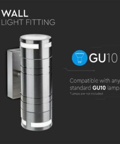 Ανοξείδωτο επιτοίχιο φωτιστικό GU10 για εξωτερικούς χώρους, μοντέρνος σχεδιασμός.λκριβές σας αίτημα.