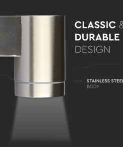 Μεταλλικό φωτιστικό τοίχου εξωτερικού χώρου, ανοξείδωτο, ανθεκτικό και κλασικό σχέδιο.