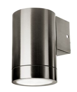 Φωτιστικό τοίχου ανοξείδωτο για εξωτερική χρήση, κυλινδρικό σχέδιο, μοντέρνα αισθητική και αντοχή στον καιρό.