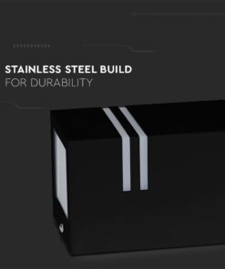 Ανοξείδωτη ατσάλινη βάση τοίχου, μαύρη, μοντέρνος σχεδιασμός για αντοχή και διαχρονικότητα.