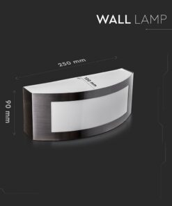 Επιτοίχιο φωτιστικό LED, μεταλλικό, διαστάσεων 250x100x90mm, μοντέρνος σχεδιασμός για εσωτερικούς χώρους.