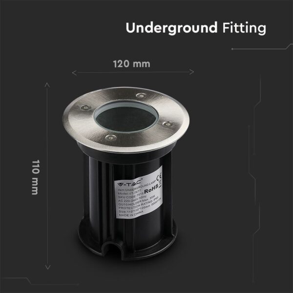 Υποδαπέδιος φωτισμός αλουμινίου 120mm για εξωτερικούς χώρους, ανθεκτικός και αδιάβροχος για ασφαλή εγκατάσταση.
