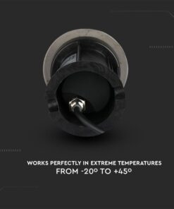 Ενσωματωμένο φωτιστικό LED, ανθεκτικό σε θερμοκρασίες -20° έως +45°, μαύρο χρώμα.