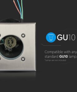 Υποδοχή GU10 για λάμπες, συμβατή με όλες τις στάνταρ GU10 λάμπες, μεταλλική κατασκευή, χωρίς λάμπες.