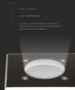 Ενδοδαπέδιο φωτιστικό LED εξωτερικού χώρου, εύκολη εγκατάσταση, χαμηλή συντήρηση, κατάλληλο για κήπους και μονοπάτια.