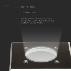 Ενδοδαπέδιο φωτιστικό LED εξωτερικού χώρου, εύκολη εγκατάσταση, χαμηλή συντήρηση, κατάλληλο για κήπους και μονοπάτια.