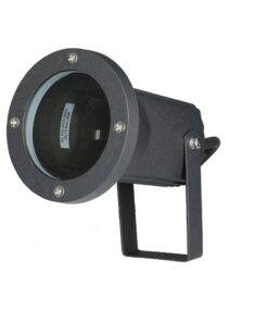 Προβολέας εξωτερικού χώρου LED, μαύρο μεταλλικό σώμα, αδιάβροχος για κήπους και αυλές.