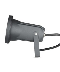 Σποτ φωτιστικό εξωτερικού χώρου, μαύρο, με περιστρεφόμενη βάση για εύκολη ρύθμιση φωτισμού σε αυλές ή κήπους.