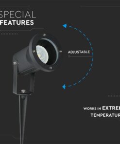 Ρυθμιζόμενος προβολέας εξωτερικού χώρου, ανθεκτικός σε ακραίες θερμοκρασίες. Ιδανικός για φωτισμό κήπου.
