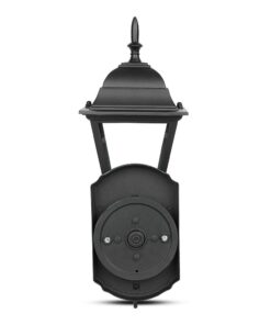 Μαύρο κρεμαστό φωτιστικό εξωτερικού χώρου με vintage σχεδιασμό. Ανθεκτικό υλικό, ιδανικό για κήπους και βεράντες.