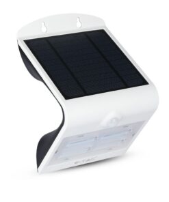 Ηλιακός λαμπτήρας εξωτερικού χώρου με ανίχνευση κίνησης, λευκός, ενεργειακά αποδοτικός.