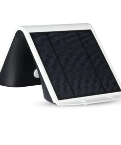 Ηλιακός φορτιστής με διπλό πάνελ, φορητός για εξωτερικές δραστηριότητες, σε κομψό λευκό-μαύρο σχεδιασμό.