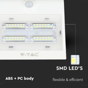 LED φωτιστικό V-TAC με SMD LEDs, σώμα ABS+PC, ευέλικτο και αποδοτικό για εσωτερική χρήση.
