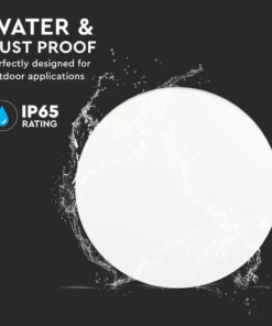 LED επιτοίχιο φωτιστικό 9W Στρογγυλό Λευκό σώμα 3000K Θερμό λευκό V-TAC – 7526