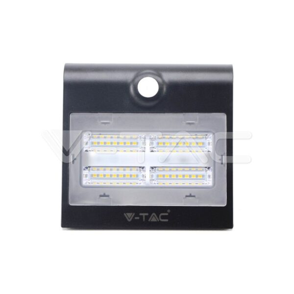 LED επίτοιχο ηλιακό φωτιστικό Μαύρο 3W V-TAC 400lm Θερμό/Φυσικό 3000K/4000K IP65 - 7528