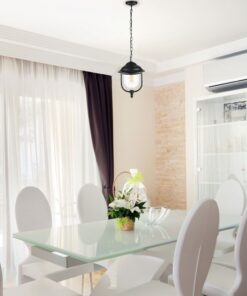 Κρεμαστό Φωτιστικό Κήπου Φαναράκι E27 IP44 Αλουμίνιο – Πλαστικό Μαύρο V-TAC – 7529