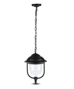 Κρεμαστό Φωτιστικό Κήπου Φαναράκι E27 IP44 Αλουμίνιο – Πλαστικό Μαύρο V-TAC – 7529