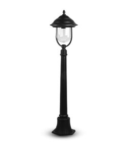 Επιδαπέδιο Φωτιστικό Κήπου Φαναράκι με Κολωνάκι E27 IP44 Αλουμίνιο Μαύρο V-TAC – 7530