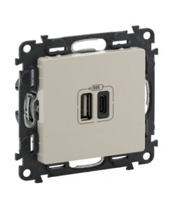 VALENA LIFE ΠΡ 2ΧUSB ΦΟΡΤ A&C 3000MA IVORY LEGRAND – 753206