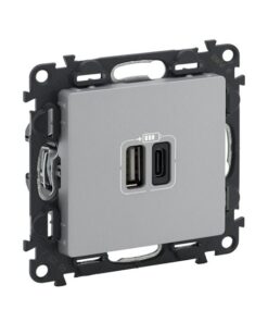 VALENA LIFE ΠΡ 2ΧUSB ΦΟΡΤ A&C 3000MA ALUM LEGRAND – 753306