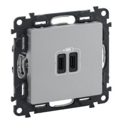 VALENA LIFE ΠΡ 2ΧUSB ΦΟΡΤ ΤΥΠΟΥ C 3000MA ALUM LEGRAND – 753307
