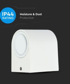 Φωτιστικό Τοίχου GU10 Στρογγυλό V-TAC Λευκό IP44 – 7540