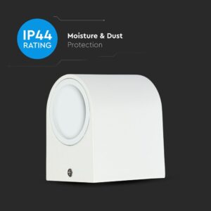 Φωτιστικό Τοίχου GU10 Στρογγυλό V-TAC Λευκό IP44 – 7540