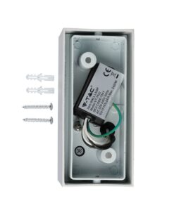 Φωτιστικό Τοίχου 2xGU10 Τετράγωνο V-TAC Λευκό IP44 – 7541