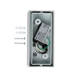 Φωτιστικό Τοίχου 2xGU10 Τετράγωνο V-TAC Λευκό IP44 – 7541