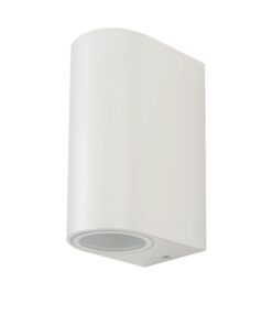 Φωτιστικό Τοίχου 2xGU10 Στρογγυλο V-TAC Λευκό IP44 – 7542