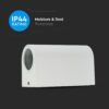 Φωτιστικό Τοίχου 2xGU10 Στρογγυλο V-TAC Λευκό IP44 – 7542