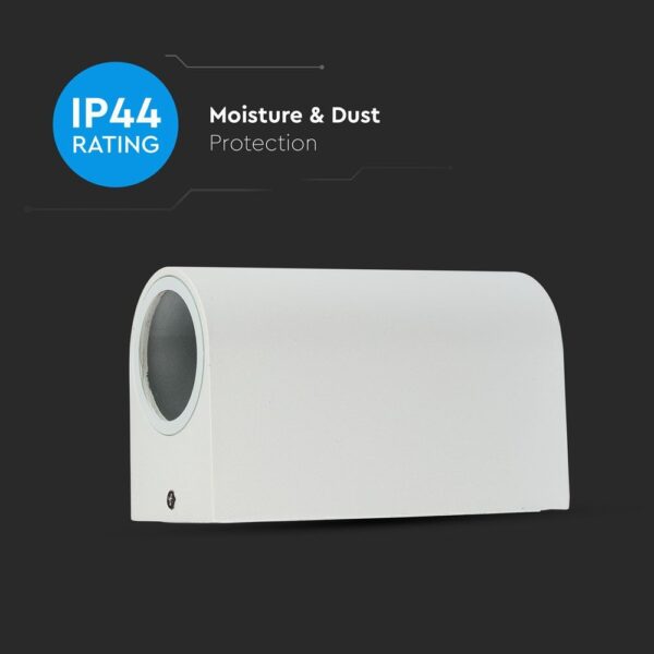 Φωτιστικό Τοίχου 2xGU10 Στρογγυλο V-TAC Λευκό IP44 – 7542